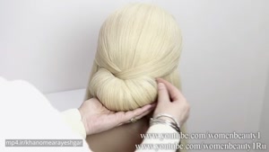 آموزش شنیون موی عروس شیک و زیبا