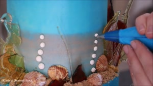 آموزش تزیین کیک با ایده زیر دریا