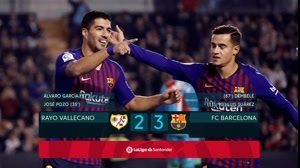 خلاصه بازی بارسلونا 3 - 2 رایووایکانو 2018 