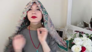 آموزش بستن روسری شماره سه-استایل ترکیه ای