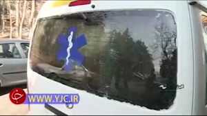 حمله اغتشاشگران به ماشین آمبولانس با قمه 