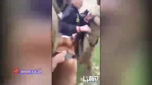 حمله نظامیان صهيونيست به یک کودک فلسطینی با سگ 