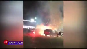 انفجار خودرویی که پر از مواد محترقه بود