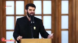 شعرخوانی میثم مطیعی پیش از مراسم سخنرانی رهبرانقلاب در مشهد