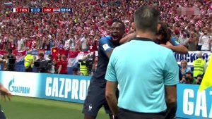گل اول فرانسه به کرواسی فینال 2018