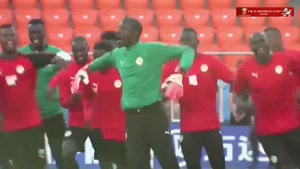 تمرینات پرنشاط تیم‌ ملی سنگال