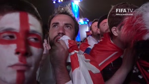 شور وهیاهوی طرفداران انگلیس پس از سوت پایان بازی