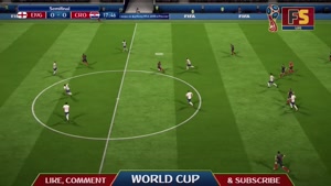 شبیه سازی بازی انگلیس و کرواسی در نیمه نهایی 2018
