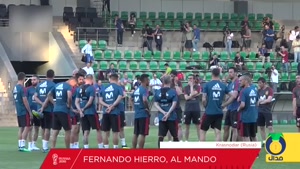 تمرین تیم ملی اسپانیا با مربی جدیدفرناندو هیرو