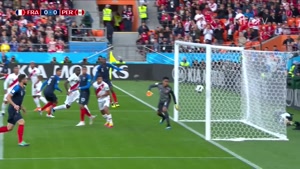 صحنه های حساس بازی فرانسه و پرو
