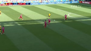 صحنه های حساس بازی بلژیک و تونس