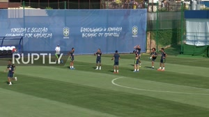 آماده سازی تیم برزیل برای بازی مقابل صربستان