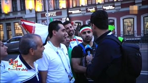هواداران ایرانی در کازان قبل از بازی با اسپانیا