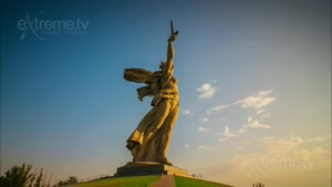 گذر زمان از ولگوگراد شهری در روسیه