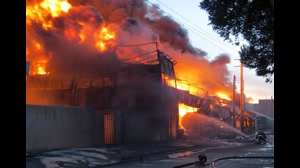 آتش سوزی در جنوب تهران