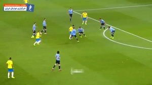 عملکرد نیمار در دیدار برابر برزیل با اروگوئه