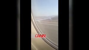 لحظه انفجار در موتور شماره٢ و وحشت مسافران ايرباس٣٢٠ هواپيمايى آسمان پس از تيك آف از فرودگاه شيراز