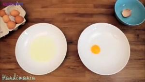 روش جالب و سریع جدا کردن زرده از سفیده تخم مرغ