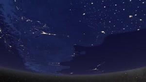 کره ی زمین در شب