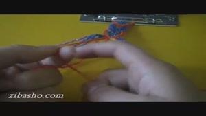 آموزش بافت دستبند دوستی مدل برگ