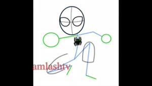 اموزش نقاشی مرد عنکبوتی