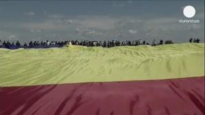 بزرگترین پرچم جهان در رومانی