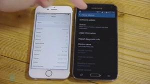 مقایسه تست سرعت iPhone ۶ vs Samsung Galaxy S۵
