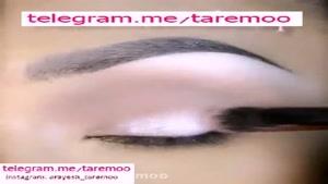 آموزش آرایش چشم نقره ای زیبا
