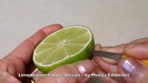 تزیین لیمو به شکل گل