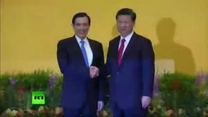 فیلم/ دیدار رهبران چین و تایوان