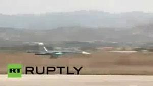 فیلم/ فراز و فرود جنگنده ها در  فرودگاه حمیمیم در لاذقیه سوریه