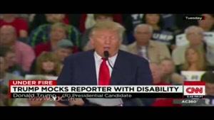 حرکت غیراخلاقی «ترامپ» با تقلید از خبرنگار معلول