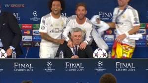 شادی بسیار عجیب بازیکنان رئال مادرید درجلسه