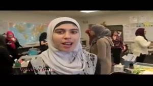 حجاب دختران امریکایی برای همبستگی با مسلمانان 
