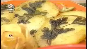 نحوه ی درست کردن ته دیگ به شکل گل