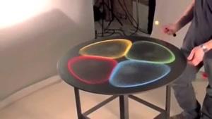ایده جالب رنگ و صوت روی میز