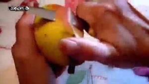 درست کردن جوجه تیغی با میوه ها