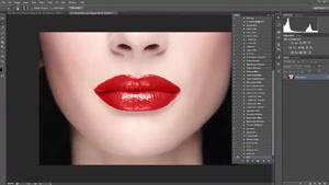 تغییر رنگ لب در فتوشاپ
