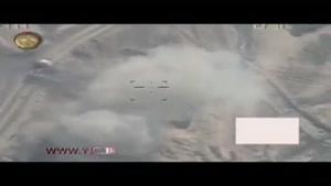 لحظه انهدام مقر داعش توسط جنگنده‌های عراقی