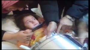 نجات کودک از داخل کتری