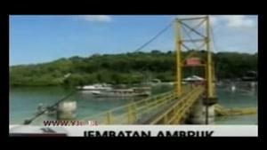 ریزش پل در اندونزی هشت نفر را به کام مرگ کشاند