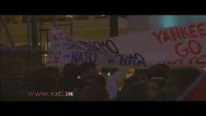 تظاهرات یونانی‌ها در اعتراض به ورود اوباما به کشورشان 