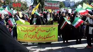 فیلم/ راهپیمایی ۱۳ آبان در رشت