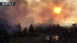 فیلم/تداوم آتش‌سوزی در شهر اشغالی «حیفا»
