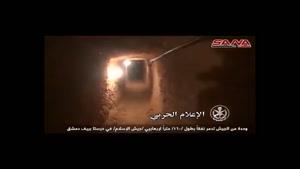 فیلم/تصاویری از داخل تونل تروریست‌ها در حومه دمشق