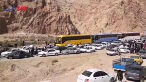 فیلم/ ترافیک قفل شده در مرز مهران