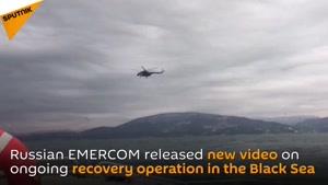 فیلم/تداوم عملیات امداد برای یافتن بقایای اجسادسقوط هواپیمای روسی