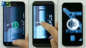 مقایسه سرعت Galaxy S6، one M9 و iPhone6