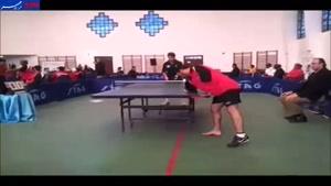 فیلم/ ورزشکاری که بدون دو دست تنیس روی میز بازی می کند