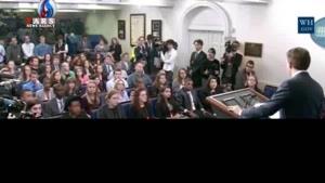 صدای عجیب در کاخ سفید هنگام کنفرانس مطبوعاتی